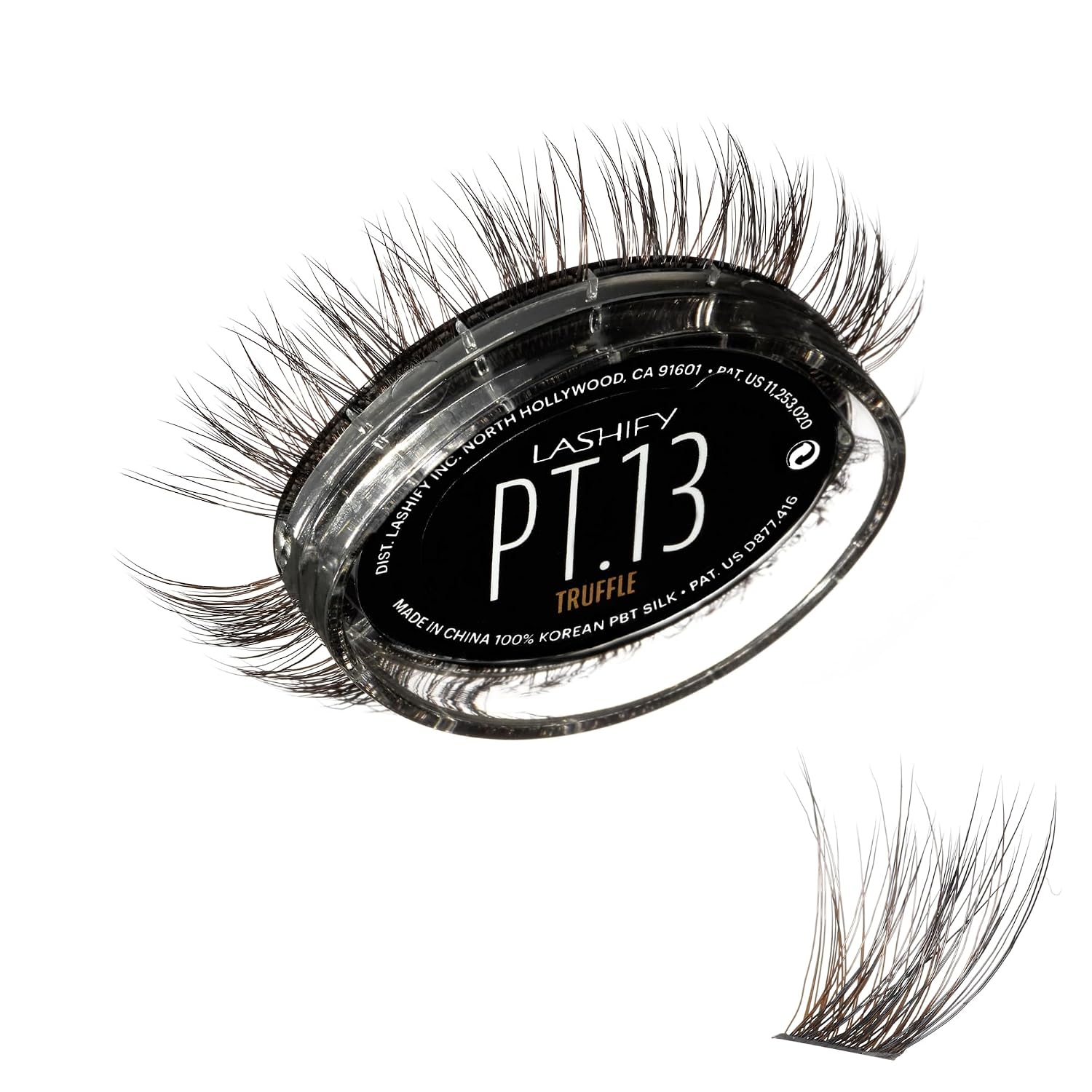 Lashify Plushy Tame 13mm Gossamer Lashes in Truffle Color, Easy DIY False Lashes for a Voluminous Yet Still Natural Look