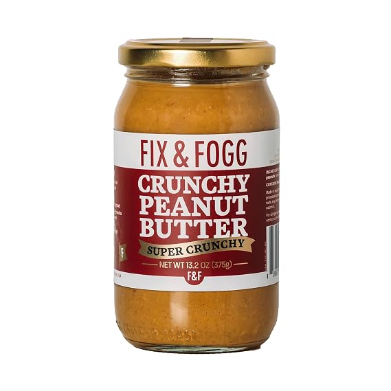 Fix & Fogg Super Crunchy Peanut Butter New Zealand Made 13.2 oz, 1 Pack