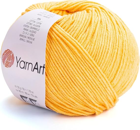 YarnArt Soft Cotton Acrylic Blend Yarn - for Amigurumi, Crochet and Knitting DK Weight, All-Season Craft Yarn for Kids and Adults Garments, Baby Items and Accessories, 160 m / 50 g (35)