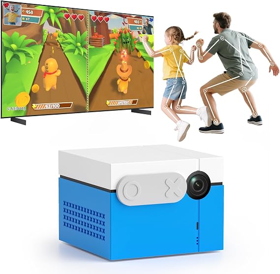 KINHANK Kids Game Console 40+ Children Motion Sensing Educational Sports Interactive Video Games for Boys Girls,Controller-Free/Continuous Updates/Subscription-Free,Toy Gift for Family