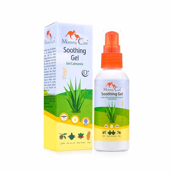 Mommy Care Soothing Gel Aloe Vera Formula for Fast-Acting Sunburn & Bug Bite Relief, Cooling & Calming Skincare Solution, 70 ml / 2.03 fl oz