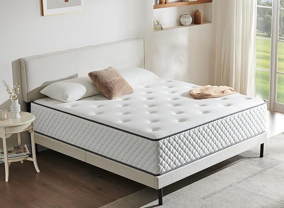 Single Mattress, Hybrid Mattress with 7 Zone Springs, 90x190x22cm