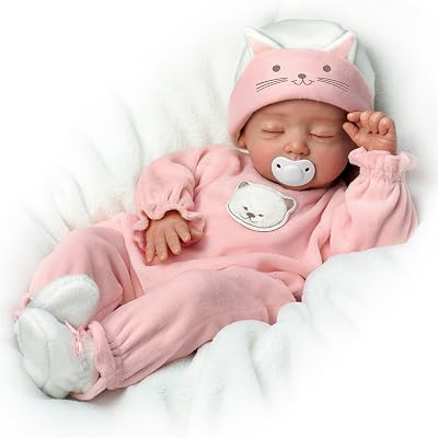 The Ashton-Drake Galleries Katie, My Sweet Little Kitten So Truly Real Lifelike Baby Girl Doll by Mayra Garza