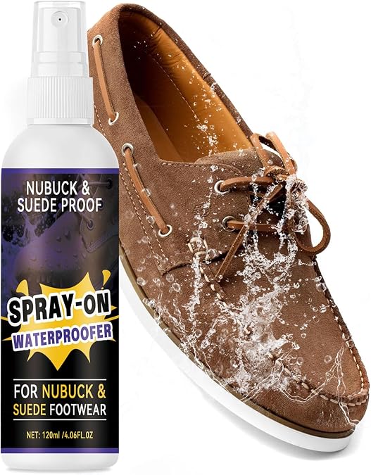 Suede Protector Spray 120ml, Shoe Protector Spray Waterproof, Rain & Stain Waterproof Protection for Sneakers, Boots, Leather, Nubuck, Canvas, Jackets, Suede Shoes, Carpets and Other Surfaces