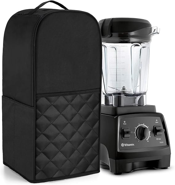 LUXJA Blender Cover Compatible with Vitamix 64 oz Low-Profile,Black Quilted