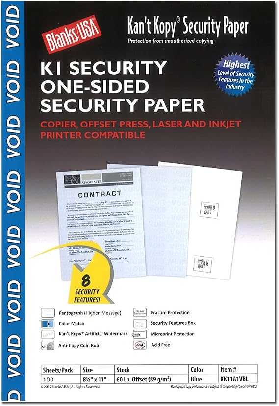 Kant Kopy Security Paper 100 Pack