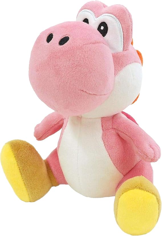 Super Mario Bros 6" Plush Pink Yoshi