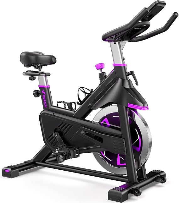 Merach Exercise Bike with Incline & Decline, Stationary Bike for Home Gym Fitness, Automated Magnetic Resistance, Indoor Workout Bike with Self-Developed App, 350 lbs Weight Capacity