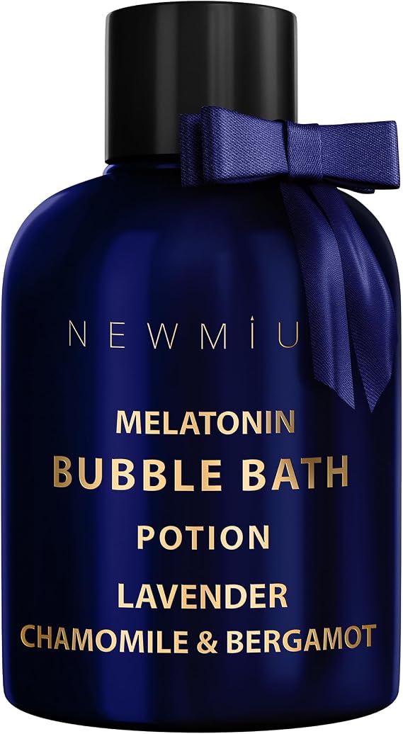 Deep Sleep Melatonin Bubble Bath - Long Lasting Foaming Bubbles - Moisturizing - Lavender Chamomile Bergamot - Relaxing Stress Relief - Calming Self Care Spa Gift for Birthday Christmas