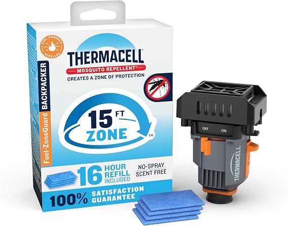 Thermacell Backpacker Mosquito Repeller 2.0 Outdoor Portable Mosquito Repeller Insect Repellent Replacement Mat, 16 Hour Supply Included