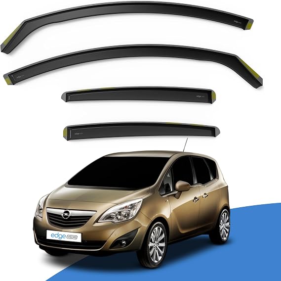 EdgeVisors Wind Deflectors for Vauxhall Meriva B MK2 5 Door MPV 4pc | 4pc Set, In-Channel Rain Guards & Accessories