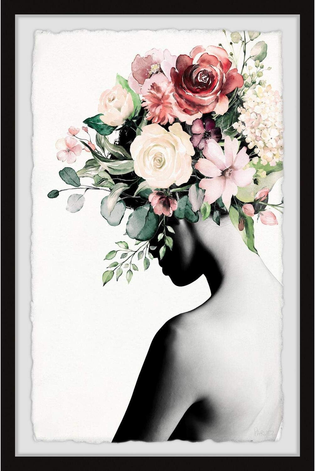 Parvez Taj Blooming Back Framed Painting Print 8 x 12"