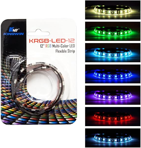KRGB-LED-12 RGB Multi-Color LED Flexible Strip 12 inches, 20 Colors