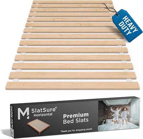 Meliusly Twin Bed Slats 37x75 Heavy Duty 0.6 Inch Thick Replacement Wood Slats for Twin Size Bed Frame, Slatted Bed Base with Under 2.5 Inch Spacing, Wooden Mattress Support Slats for Platform Bed