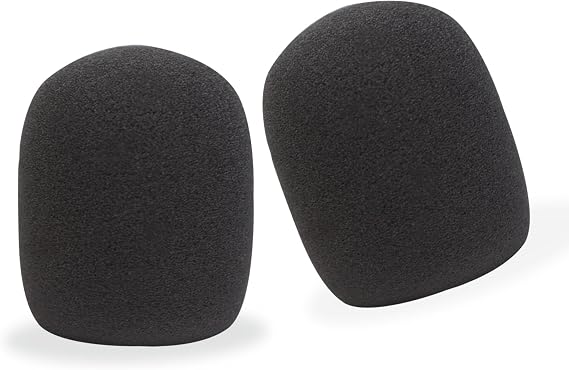 2 Pack Foam Mic Cover Handheld Microphone Windscreen | Fits Most Ball-Type Microphone, Soft and Comfortable Mic Muffler Handheld Microphone Cover