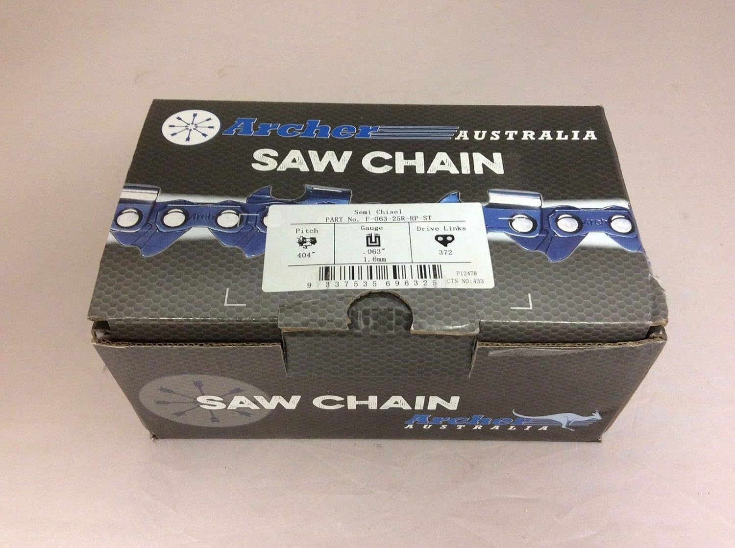 Archer Chainsaw Chain 25ft Roll .404 .063 SKIP TOOTH RIPPING CHAINSAW CHAIN