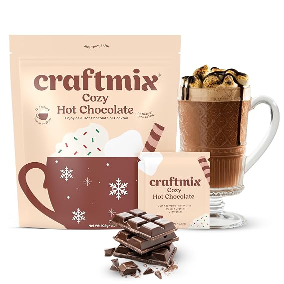 Craftmix Cozy Hot Chocolate Mix Instant Hot Cocoa Drink Mix Packets 12-Pack