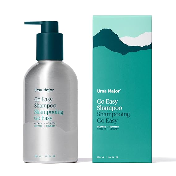 Ursa Major Go Easy Shampoo | Natural, Sulfate-Free, Vegan, Cruelty-Free, Non-toxic | Formulated for Men & Women and All Hair Types | 10 oz