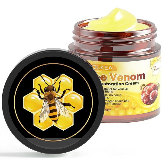 Bee Venom Skin Treatment Cream - Anti Aging Moisturizer with Collagen Boost & Skin Brightening