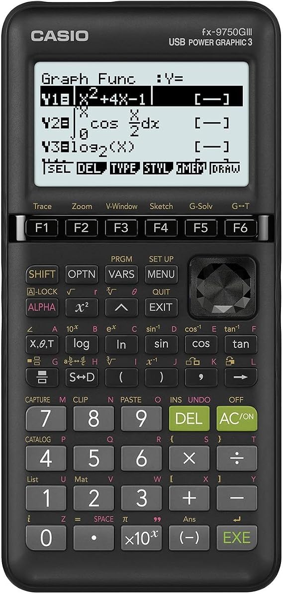 Casio fx-9750GIII Black Graphing Calculator, Small
