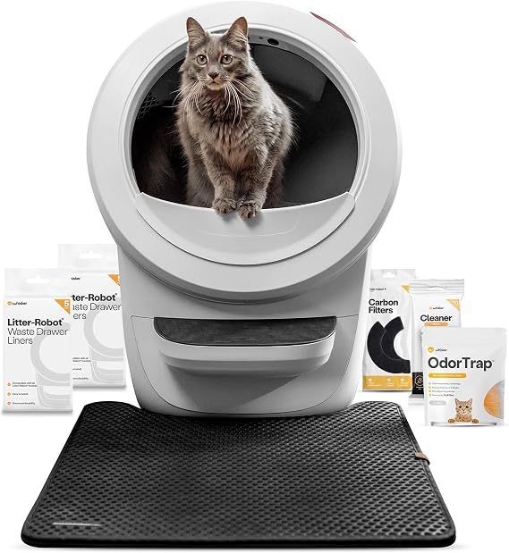 Whisker Litter-Robot 4 Supply & Accessory Bundle, White - Automatic