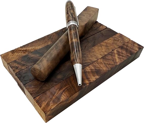 Burled Highly Figured Walnut Pen Blanks - 3/4" x 3/4" x 5" (5 Pcs)