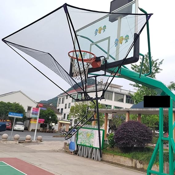 Basketball Shot Trainer Rebounder with Net Return System, Basketball Rebounder with Rotating Track for Indoor & Outdoor Efficient Training Use, Convenient Storage