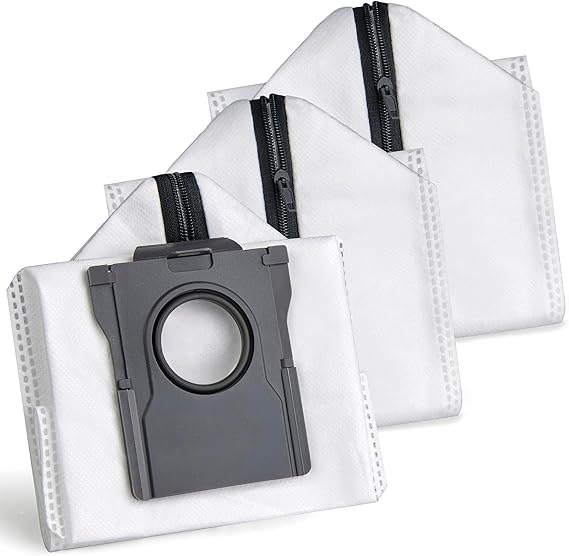 Reusable Dust Bags for Dreame Dreame L40s Pro Ultra/X50 X40 Ultra,L50 Ultra | L10s Ultra Gen 2/L10s Pro Ultra L40 Ultra Replacement Vacuum Bags for Mova E30 Ultra/V50/P50/P10 with Zipper (3 Pack)