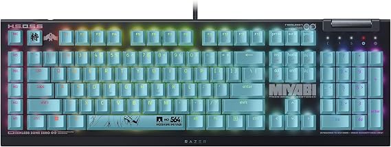 Razer BlackWidow V4 X Mechanical Gaming Keyboard, Green Switch, Tactile & Clicky, 6 Macro Keys, Chroma RGB Double Shot ABS Keycap, Sound Damping & Stabilizer, Zenless Zone Zero Edition