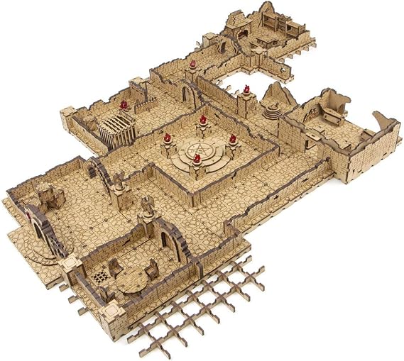 TowerRex Dungeon D&D Terrain, Tabletop Battle Map, DND Accessories, Set for Dungeons & Dragons, Pathfinder, Warhammer, Wargaming Terrain, TTRPG Scenery Kit for 28mm 32mm Miniatures