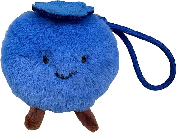 Plush Keychain Blueberry Soft Stuffed Bag Pendant