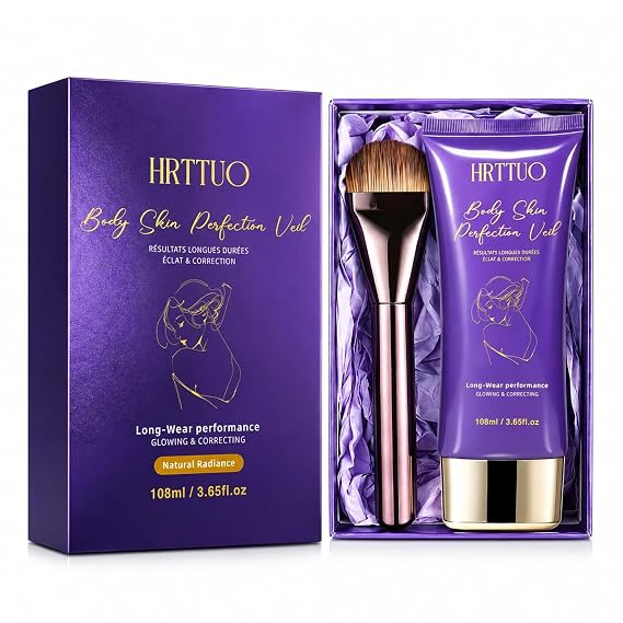 Tattoo Cover Up Makeup Waterproof with Brush Full Coverage Body Concealer for Legs and Scars Long Wear Leg Makeup for Women for Smooth Natural Finish in Daily Life and Events (Natural Radiance)