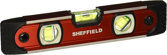 Sheffield 58640 9 Inch Magnetic V-Groove Torpedo Level