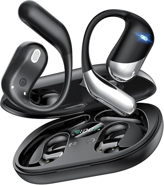 Ultra Open Ear Headphones, Over Ear Bluetooth Bone Conduction Earbuds