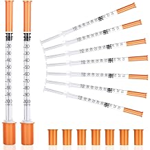 1ml Precision Plastic Multiple Uses Measuring Tools, 20 Pack Laboratory Accessories with Cap, Individually Sealed Packaging (30g-13mm-20)