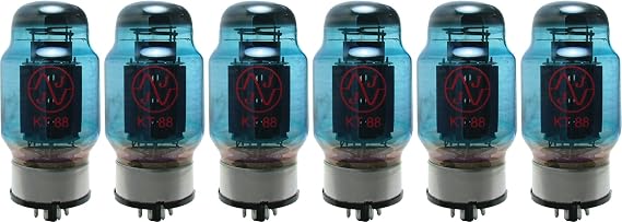 JJ KT88 Blue Glass Vacuum Tube, Apex Matched Sextet
