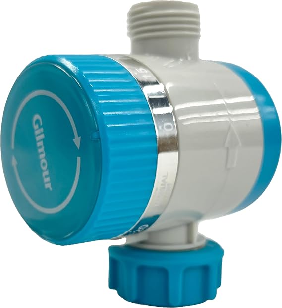 Gilmour Single Outlet Mechanical Water Timer for Garden Hose, Irrigation Timer for Sprinklers and Drip Lines, Blue | Irrigation Timer for Sprinklers and Drip Lines, Swivel Connect, 1 to 120 Minutes