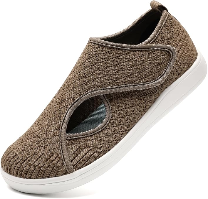 Extra Wide Diabetic Shoes for Women Adjustable Closure Barefoot Slipper Comfortable Walking Lightweight and Breathable