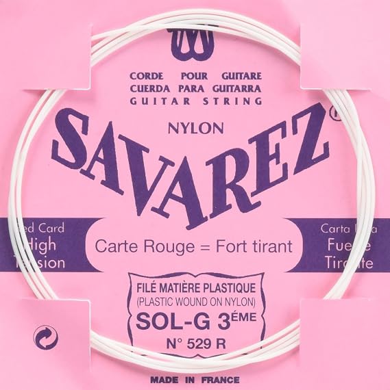 Savarez Nylon - 529R - Classical Guitar - G3 Single String - High Tension