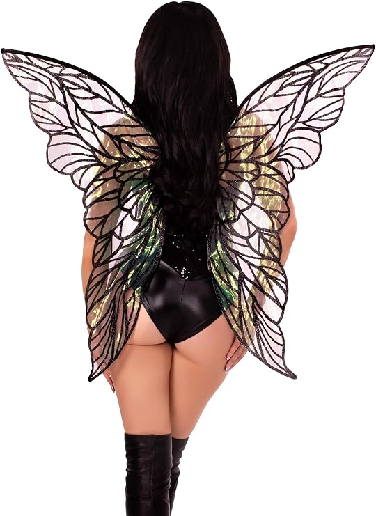 Leg Avenue womens Fairy Wings Iridescent Strapless Butterfly Costume Wings Shimmer Wire Frame