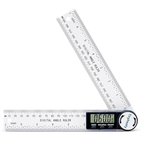 Digital Angle Finder Protractor, 7-Inch (200mm) Measuring Tool | 3rd Generation Quick Display, Angle Gauge Ruler, Professional Measuring Tool, Woodworking, Carpentry, and Construction