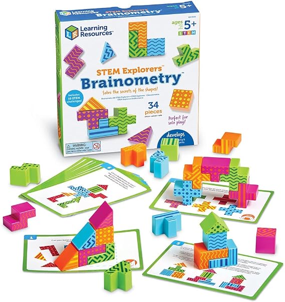 Learning Resources STEM Explorers Brainometry Geometry Puzzle Set, Ages 5+