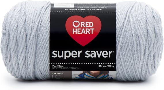 RED HEART Super Saver Yarn, Light Grey