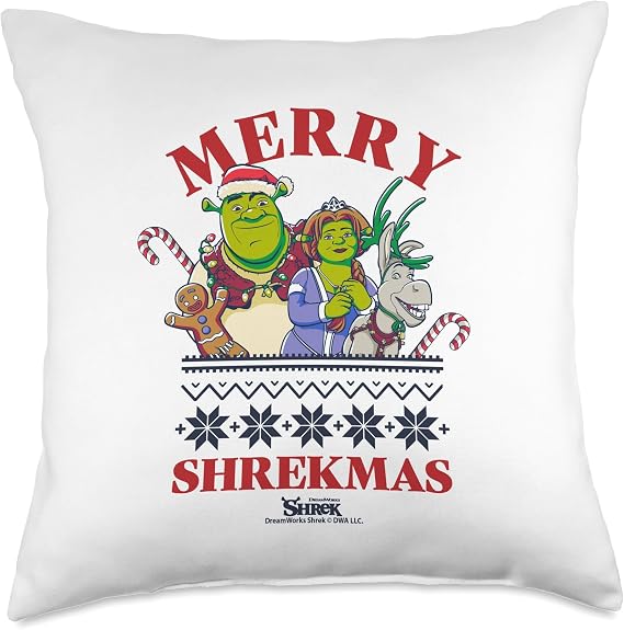 Shrek Merry Shrekmas Throw Pillow