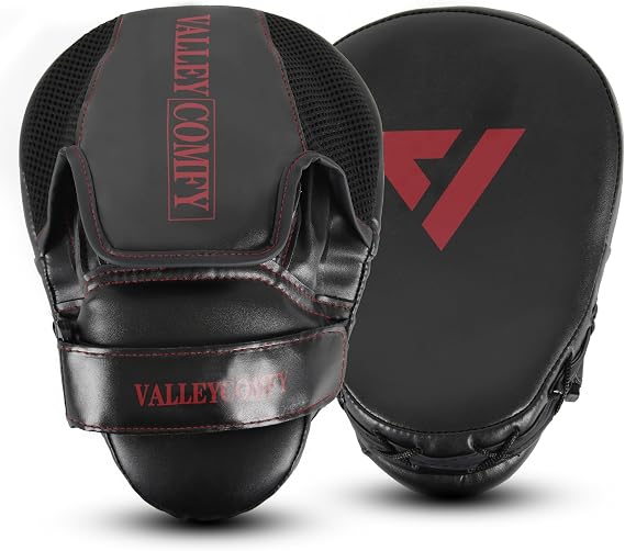 Valleycomfy Boxing Pads Punching Mitts for Training,Muay Thai,Martial Arts | Curved Focus Punch Mitts, for Men and women,for Muay Thai,Kickboxing,Taekwondo