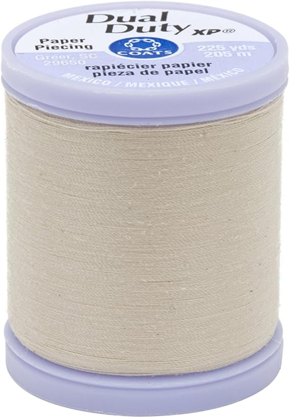 Coats Dual Duty XP Paper Ecru Piecing Thread, 225 yd