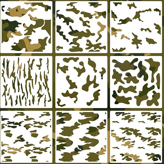Camo Stencils for Spray Paint 12" Camouflage Stencils