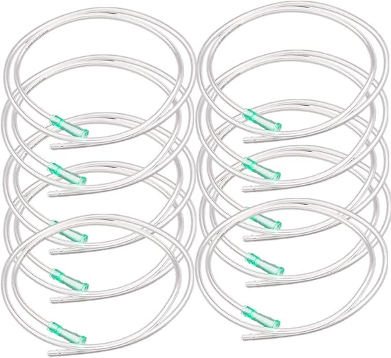 10-Pack Enema Nozzle Tips, 39.3" Long, 16FR (5.30mm) Home Enema Colonic Irrigation Kit, Coffee Enema Flushing kit, Enema Supplies Colon Tube, Flexible Silicone Comfort Enema Head