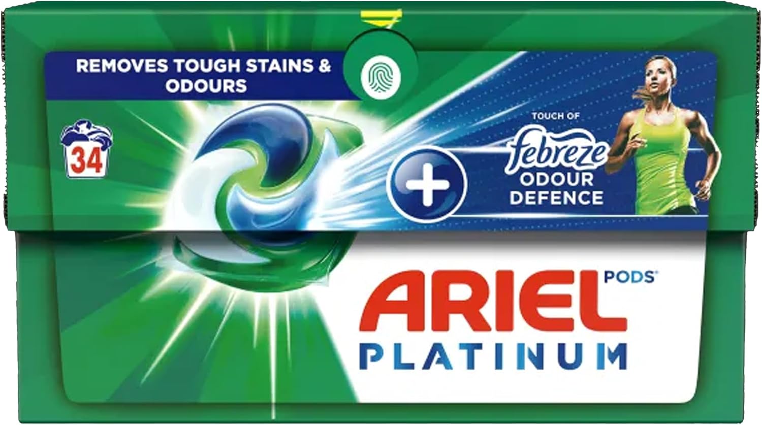 Ariel Platinum Febreze extra odour defence All in 1 Pods 34 Washes