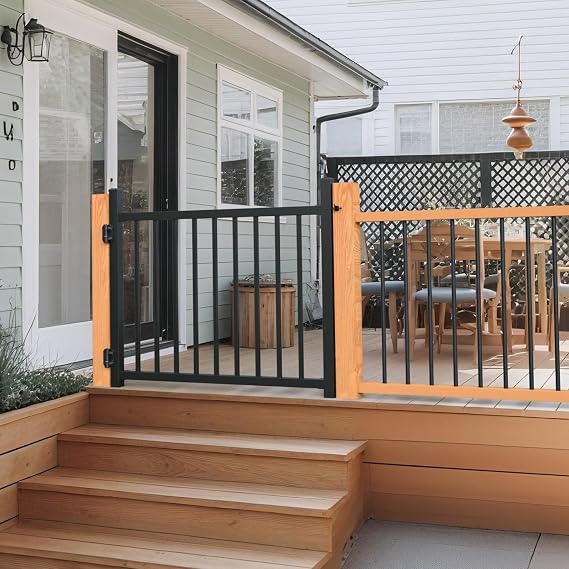 36"x45" Aluminum Deck Gate Kit Outdoor Gate for Deck